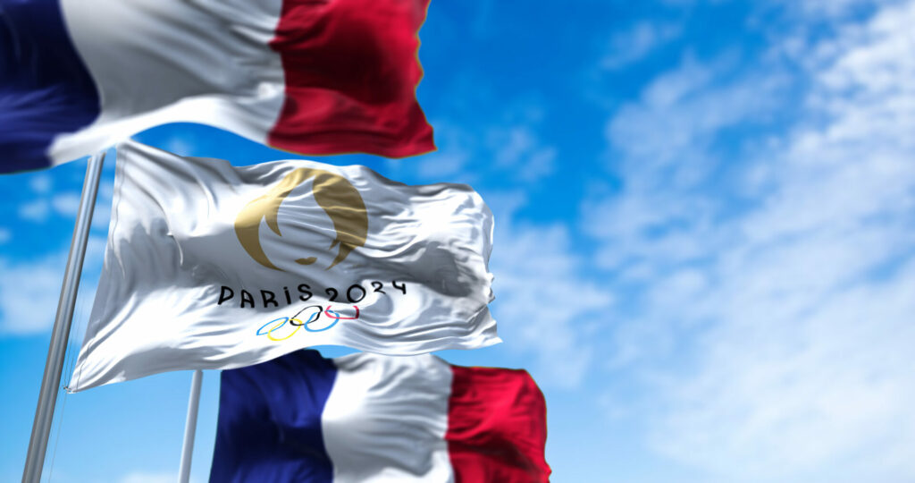 Drapeaux Jeux Olympique et Français